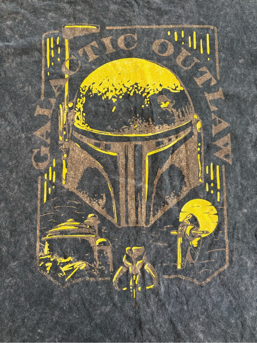MAD Engine Yellow and Brown Galactic Outlaw XL Men’s Tshirt